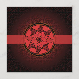 Invitation Fiançailles rouge islamique de mariage de