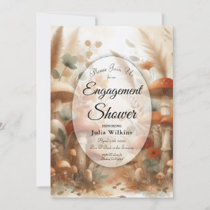 Invitation Fiançailles Terracotta Toadstool Woodland Magic 