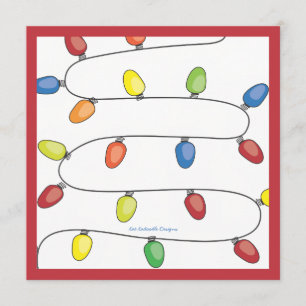 Invitation Ficelle d'arbre de Noël de fête de vacances de