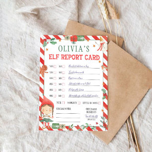 Invitation Fiche de rapport des elfes de Noël