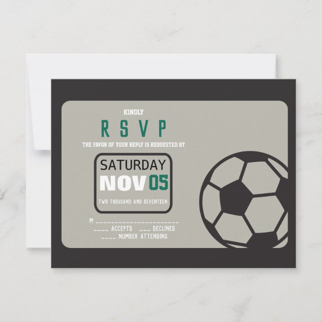 Invitation Fiche de réponse de l'invitation de SOCCER Bar Mit (Devant)