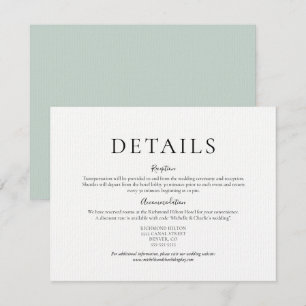Invitation Fiche d'informations sur le mariage