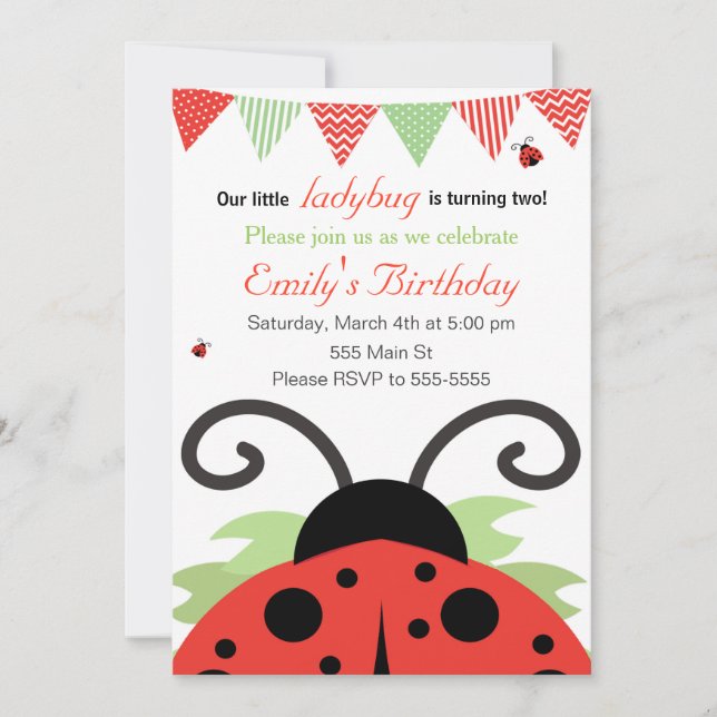 Invitation Fiche d'invitation d'anniversaire de la fille Lady (Devant)