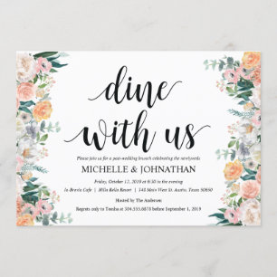 Invitation Fiche d'invitation de Brunch Mariage Rustic Dusk P