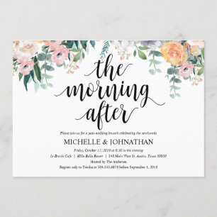 Invitation Fiche d'invitation de Brunch Mariage Rustic Dusk P