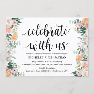 Invitation Fiche d'invitation de Brunch Mariage Rustic Dusk P