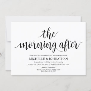 Invitation Fiche d'invitation de Brunch Mariage Rustic Post