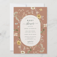 Fiche d'invitation Fleur sauvage de printemps Baby