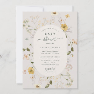 Invitation Fiche d'invitation Fleur sauvage de printemps Baby
