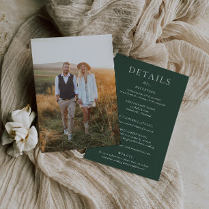 Invitation Fiche photo Mariage vert BRUNSWICK