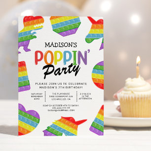 Invitation Fidget Poppin Anniversaire de enfant Party Invitat