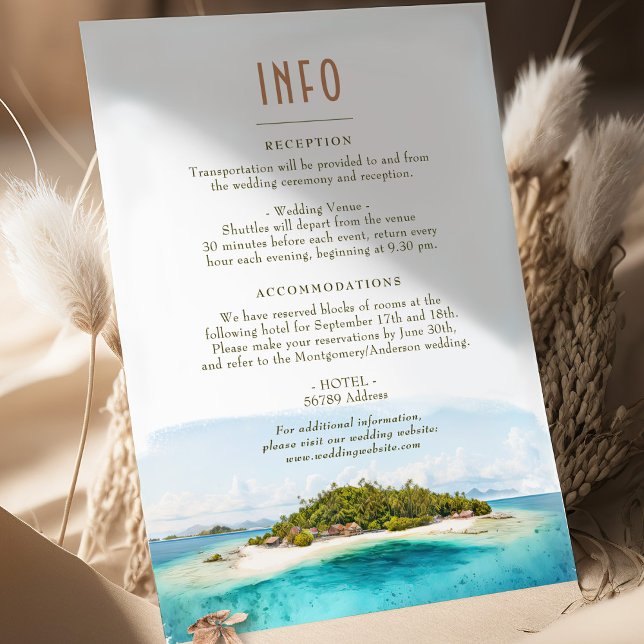 Invitation Fidji Island Destination Insérer les détails INFO (Créateur téléchargé)