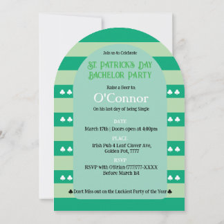 Invitation Fière et irlandaise St Patrick LGBTQ+ Bachelor Par