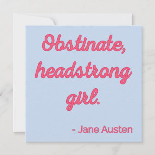 Invitation Fierté et préjugés Citation II - Style mignon