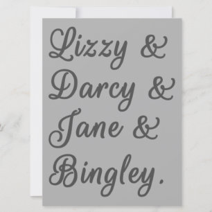 Invitation Fierté et préjugés Couples I