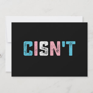 Invitation Fierté transgenre Cis n'est pas drapeau trans LGBT