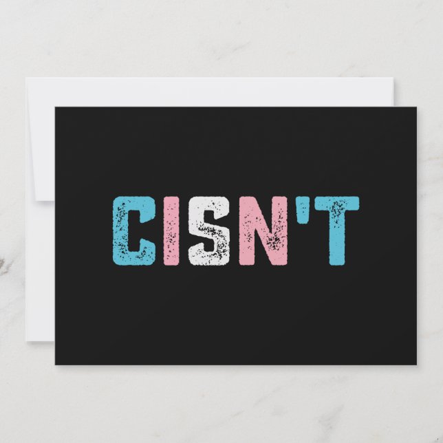 Invitation Fierté transgenre Cis n'est pas drapeau trans LGBT (Devant)