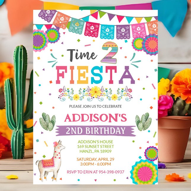 Invitation Fiesta 2 Anniversaire (Créateur téléchargé)