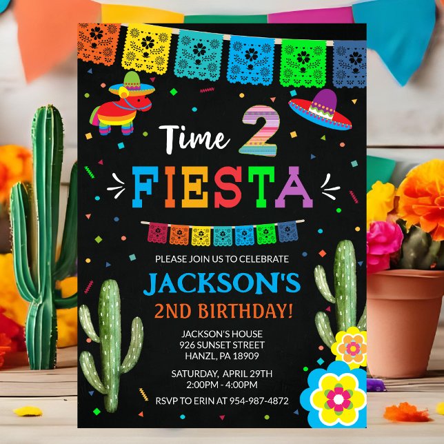 Invitation Fiesta 2 Anniversaire (Créateur téléchargé)