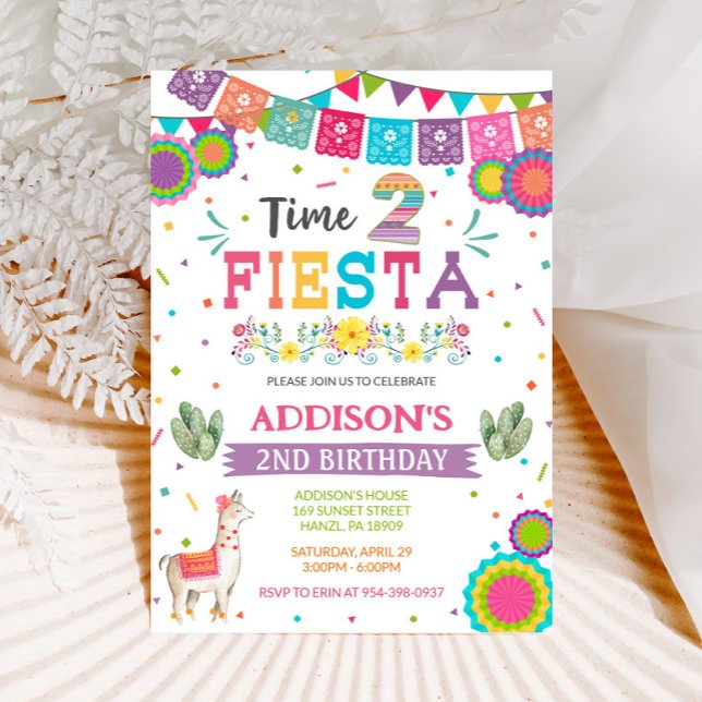 Invitation Fiesta 2 Anniversaire (Créateur téléchargé)