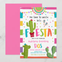 Fiesta 2e fête d'anniversaire Mexicaine Cactus Par