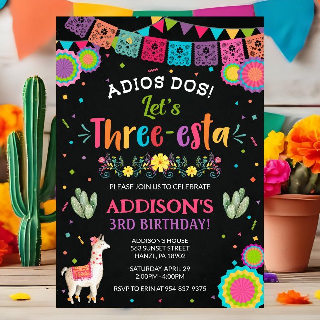 Invitation Fiesta 3e anniversaire (Créateur téléchargé)