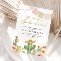 Fiesta Cactus Aquarelle Bébé Genre Reveal Party