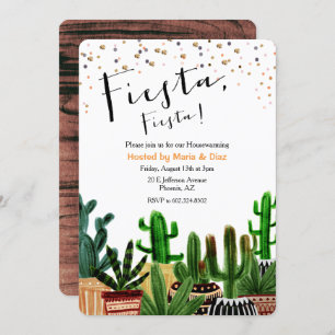 Invitation Fiesta Cactus au réchauffement de la ma