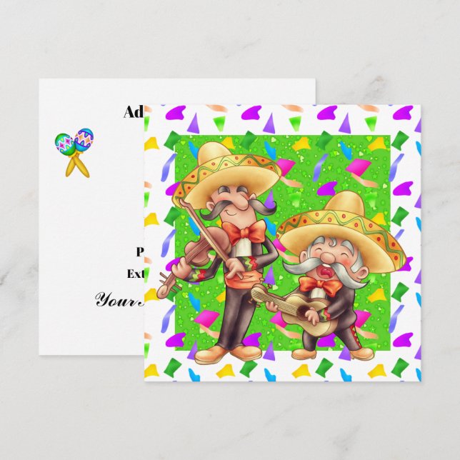 Invitation Fiesta - Cinco de Mayo (Devant / Derrière)