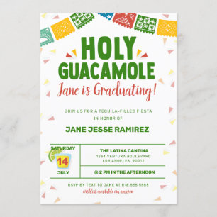 Invitation Fiesta de Graduation de la Sainte Guacamole