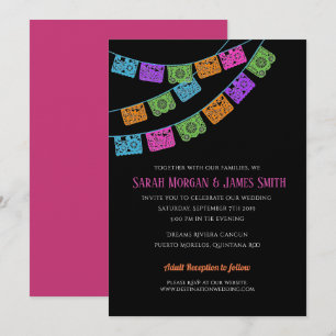 Invitation Fiesta de mariage de destination de Papel Picado