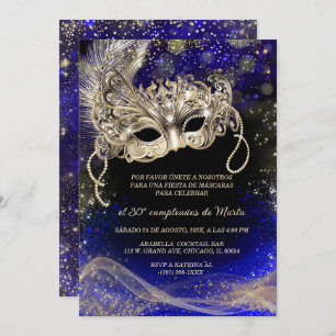 Invitation Fiesta de Máscaras 30 Cumpleaños
