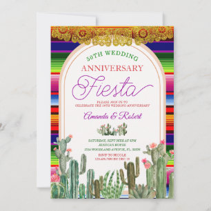 Invitation Fiesta du 50e anniversaire du Mariage de Cactus me