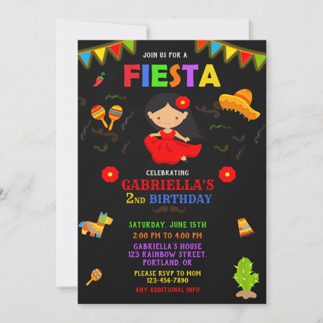Invitation Fiesta Fiesta (Devant)