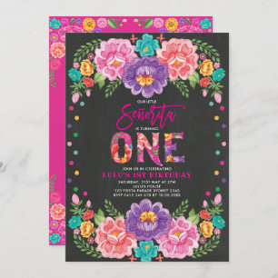 Invitation Fiesta Fiesta Girl 1er anniversaire