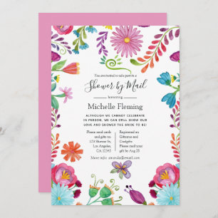 Invitation Fiesta florale Mariée ou Baby shower par la poste