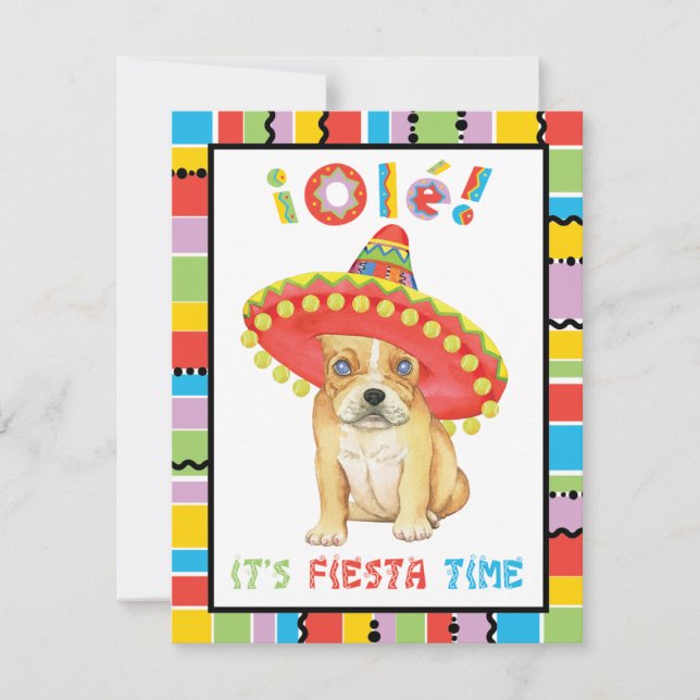 Invitation Fiesta Frenchie (Devant)