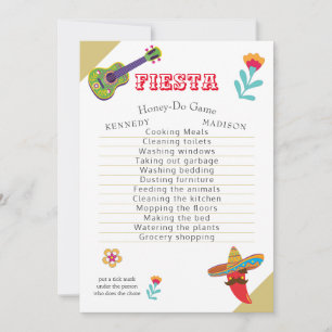 Invitation Fiesta Fun Wedding shower Jeu Fab