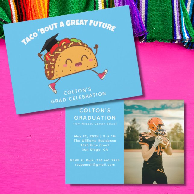 Invitation Fiesta Graduation Party Taco Bout un grand avenir (Fiesta Graduation Party Taco Bout a Great Future Invitation)