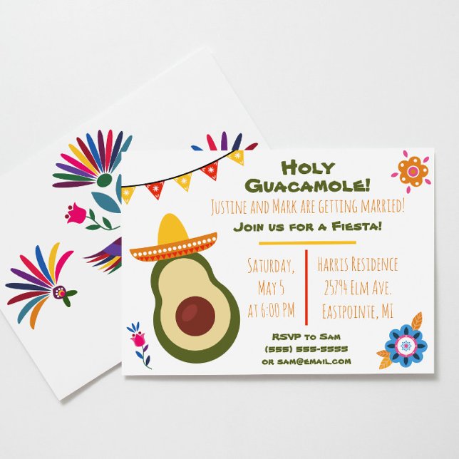 Invitation Fiesta Holy Guacamole (Créateur téléchargé)