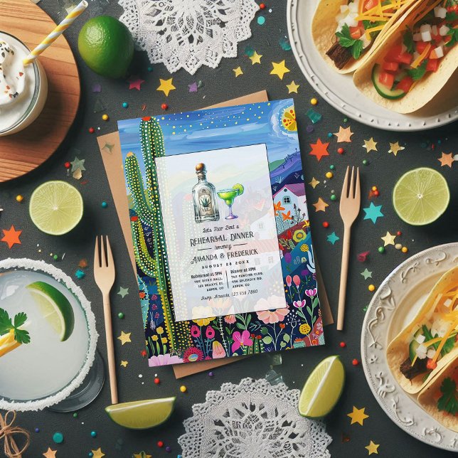 Invitation Fiesta "Let's Taco 'about a Rehearsal Dinner" (Fiesta "Let's Taco 'bout a Rehearsal Dinner" Invitation)