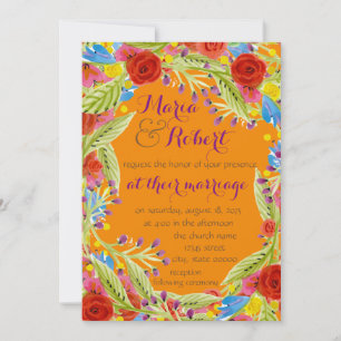 Invitation Fiesta Mariage Tangerine