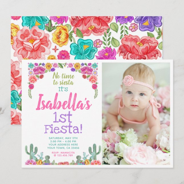 Invitation Fiesta mexicaine (Devant / Derrière)