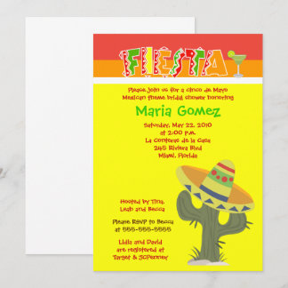 Invitation Fiesta mexicaine Thème 5x7 Fête des mariées Invita