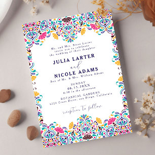 Invitation Fiesta Mexicaine Vibrante Photo Mariage Arc-en-cie