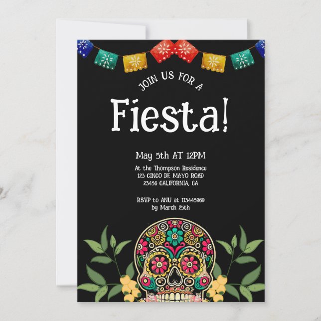 Invitation Fiesta ! PARTI mexicain (Devant)