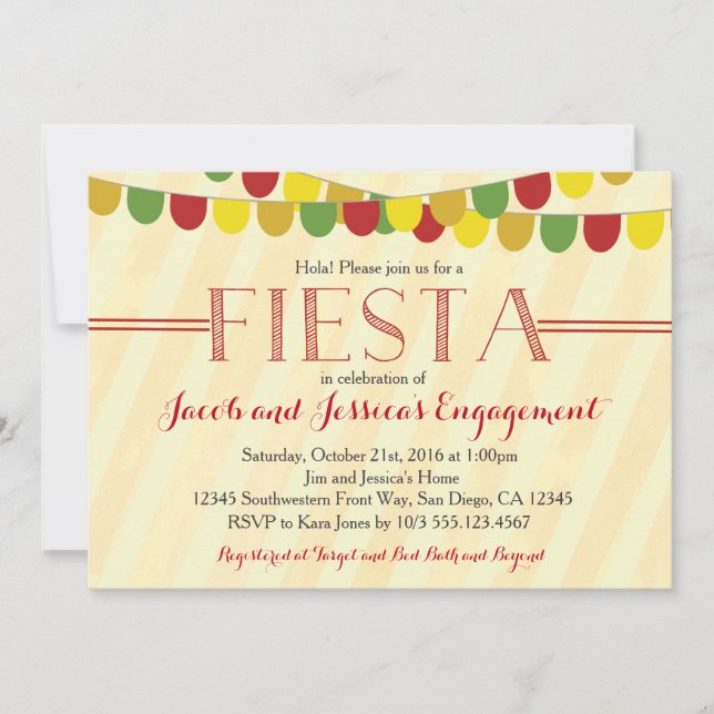 Invitation Fiesta Party (Devant)