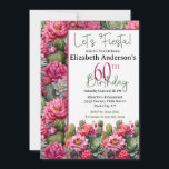 Invitation Fiesta Pink Flower Cactus 60e anniversaire<br><div class="desc">Fiesta Pink Flower Cactus 60e anniversaire Invitation pour les femmes. Il Est Facile De Changer L'Exemple De Texte En Vous Propre En Cliquant Sur Personnaliser. Cliquez Sur Personnaliser Puis Modifier Avec L'Outil De Conception Pour Modifier Le Type De Police, La Couleur De Police, La Taille De Police, Ou Pour Ajouter/Supprimer/Modifier...</div>