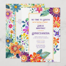 FIESTA QUINCEANERA Thème Fleurs Folkart