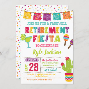 Invitation Fiesta Retraite - Blanc